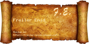 Freiler Enid névjegykártya